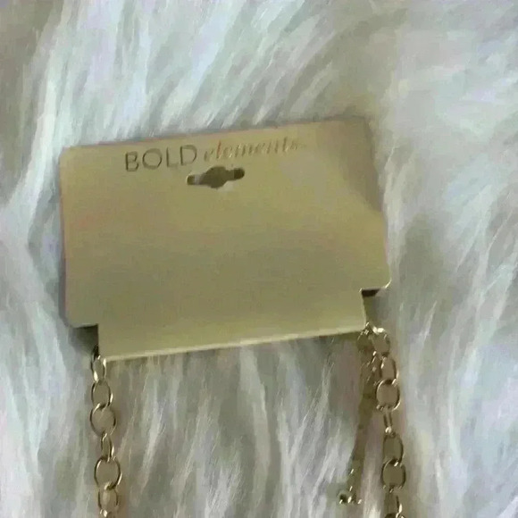 Bold Elements Gold Circle Layered Statement Necklace - Picture 2 of 4